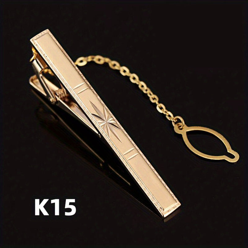 Men's Tie Bar Clip for Business and Weddings Stainless Steel Slim Tie Pin