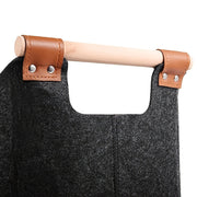 Large Capacity Firewood Carrier with Handles for Indoor Storage of Firewood Toys and Clothes