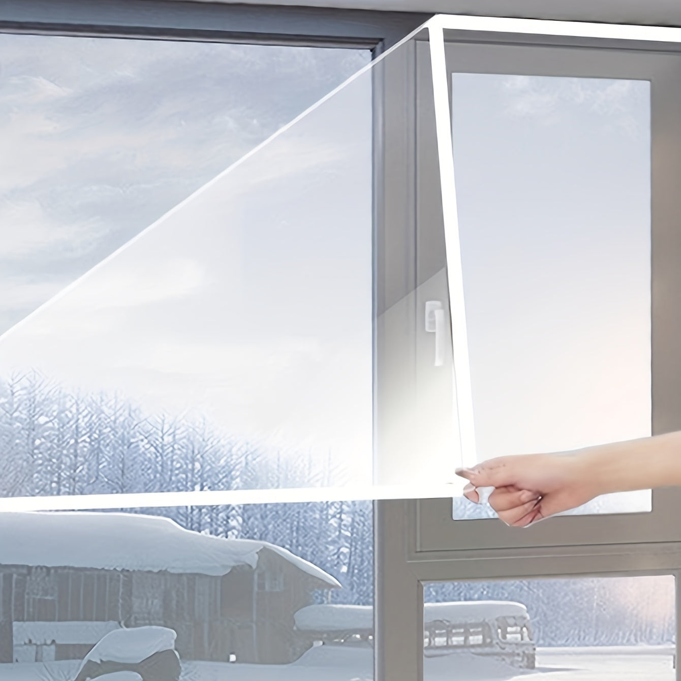 Yashash xonasi uchun sehrli lentali qora va oq chivinlar uchun ekran tarmog'i oynasi