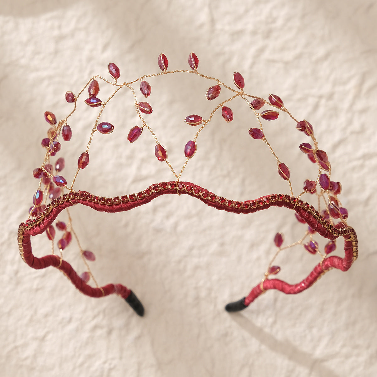 Qoʻlda tayyorlangan Miallo romantik toʻy soati, kristalli bejirimli bosh band, toʻy soch aksessuari