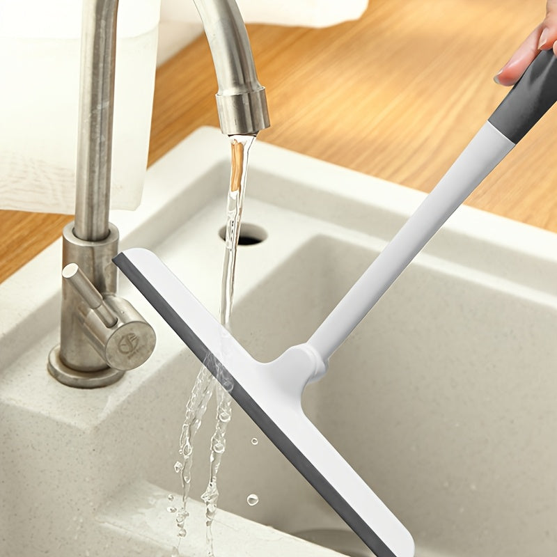 Ko'p funksiyali silikon dush squeegee stendi bilan | 360° aylanuvchi dizayn hammom, yotoqxona, yashash xonasi uchun toza oynalar va oynalarni tozalash | Oson ushlash tutqichi