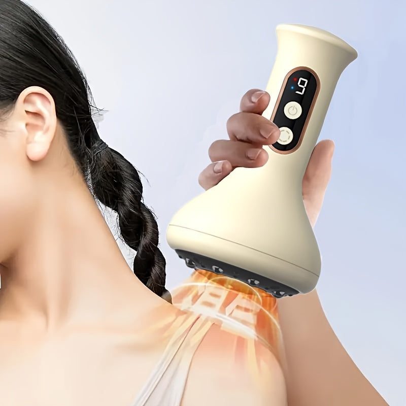 Portable Electric Meridian Massager with Digital Display Rechargeable Lithium Battery