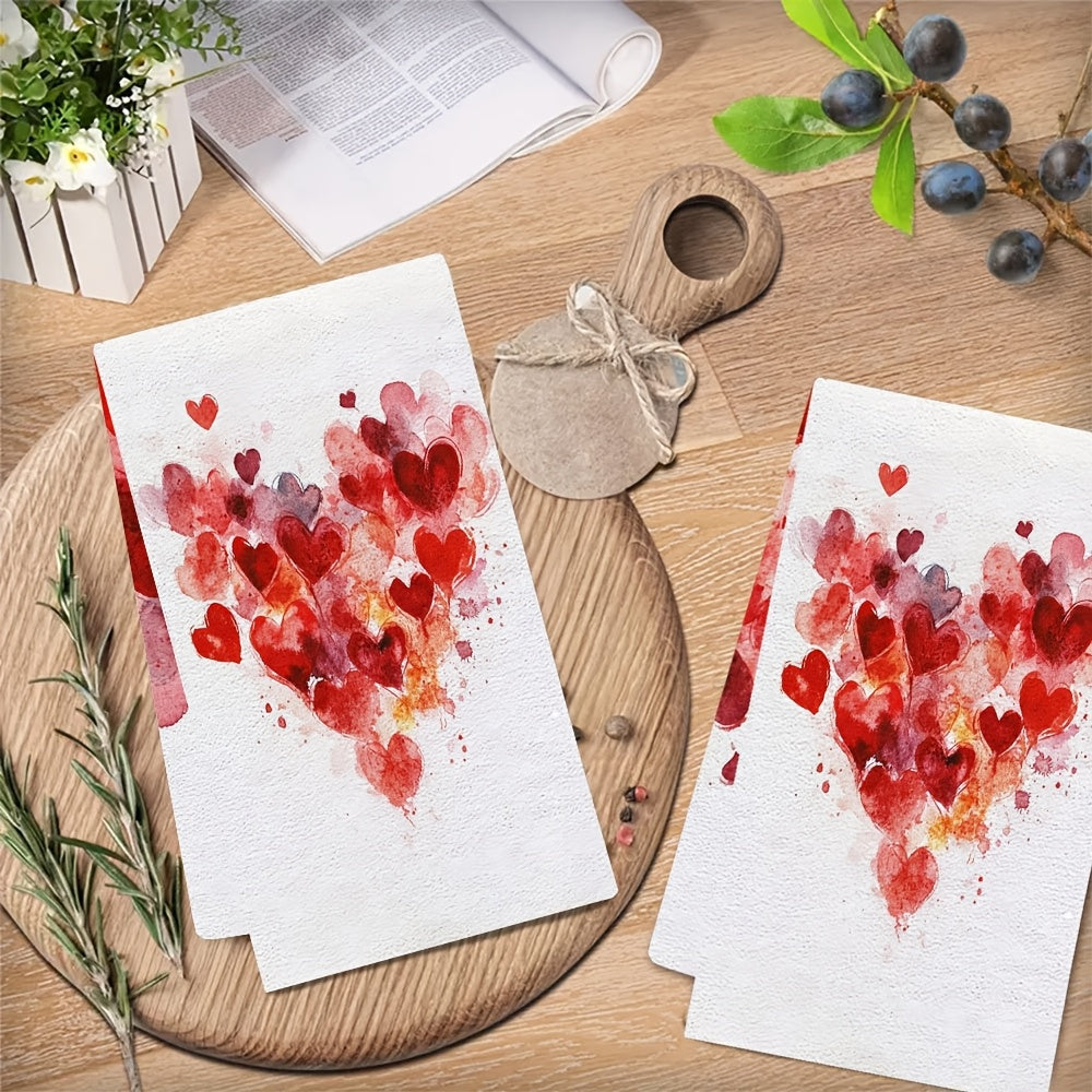 2 Pieces Ultra Soft Kitchen Towels Absorbent Dish Hand Towels 16x24 Inches