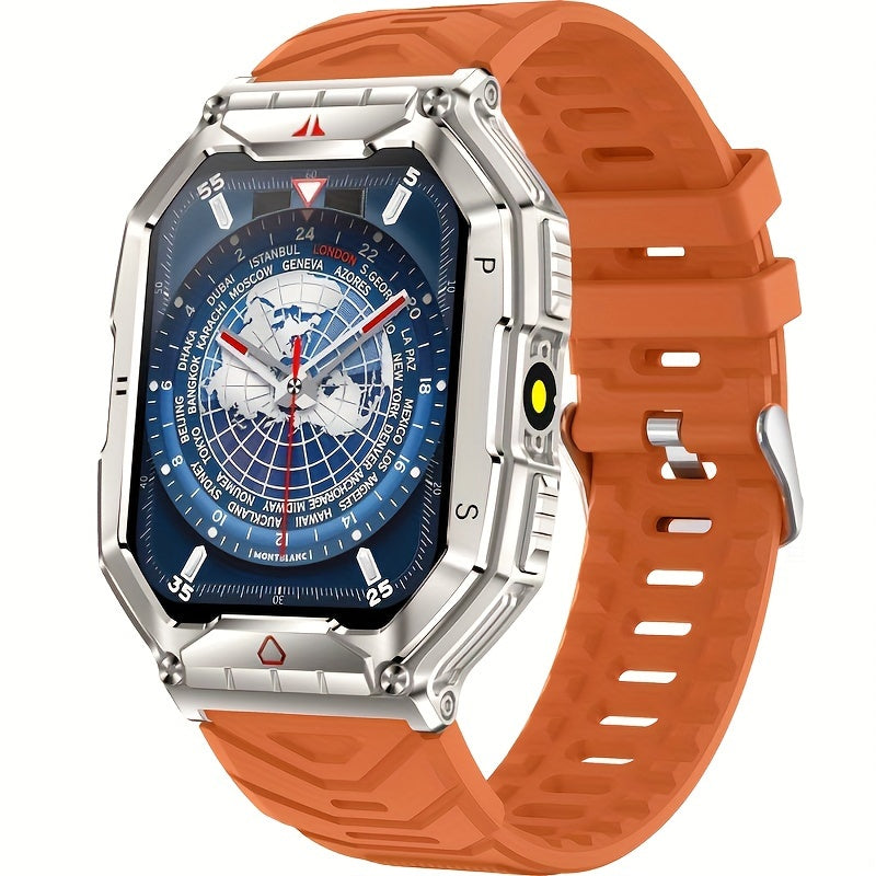 Мужские умные часы с полным сенсорным экраном 2,1 дюйма, фитнес-трекером и беспроводными звонками