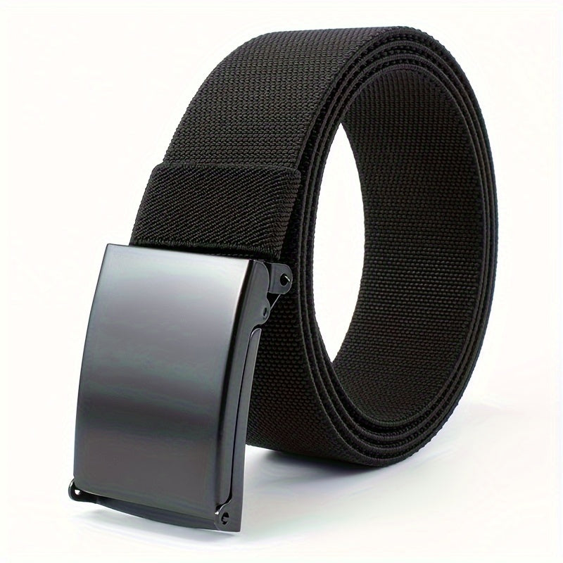 Men Women Canvas Braided Belt with Smooth Buckle for Outdoor and Casual Wear