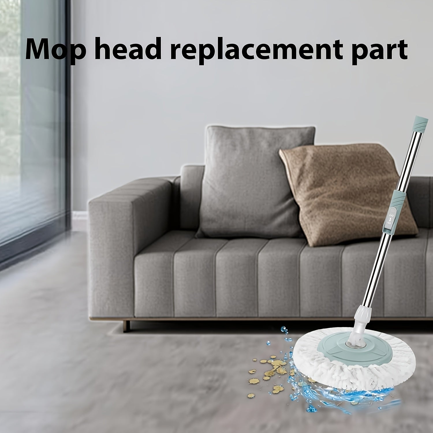Microfiber Spin Mop Heads Replacement for Hardwood Kitchen Bathroom Floors 6-Pack