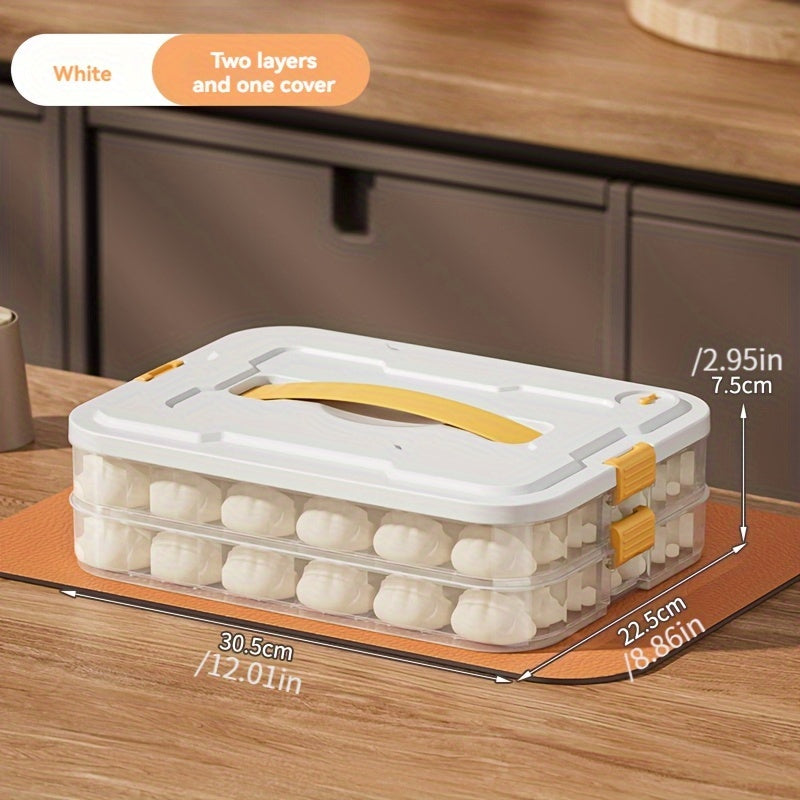 Непроницаемая многоуровневая коробка для хранения пельменей и вонтона - штабелируемый органайзер для морозильника для домашних кухонь.