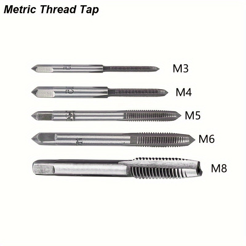 Adjustable Metal Tap Wrench Set for M3 to M8 Threads Hand Tool for Metal and DIY Repairs