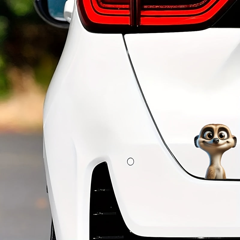 Pegatina de vinilo con diseño de suricato adorable para la ventana trasera, parachoques y cristal