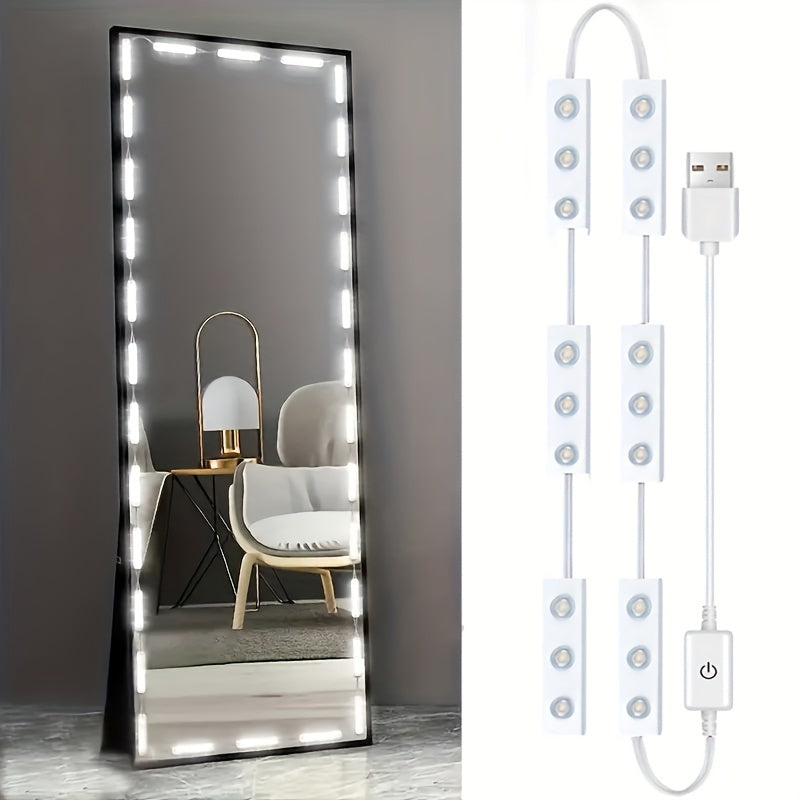 LED Vanity Lights Kit with Dimmable USB-Powered 6 or 42 LEDs for Mirror Lighting