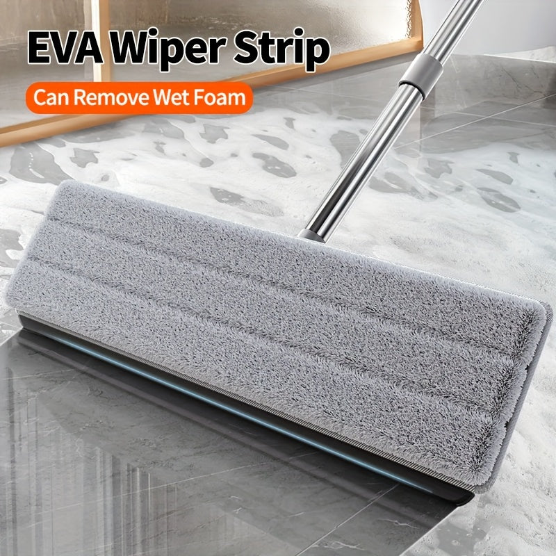 Ikki barrelli mop va qopqoq to'plami 33 sm zanglamaydigan po'latdan yuvish va quruq tekis moplar