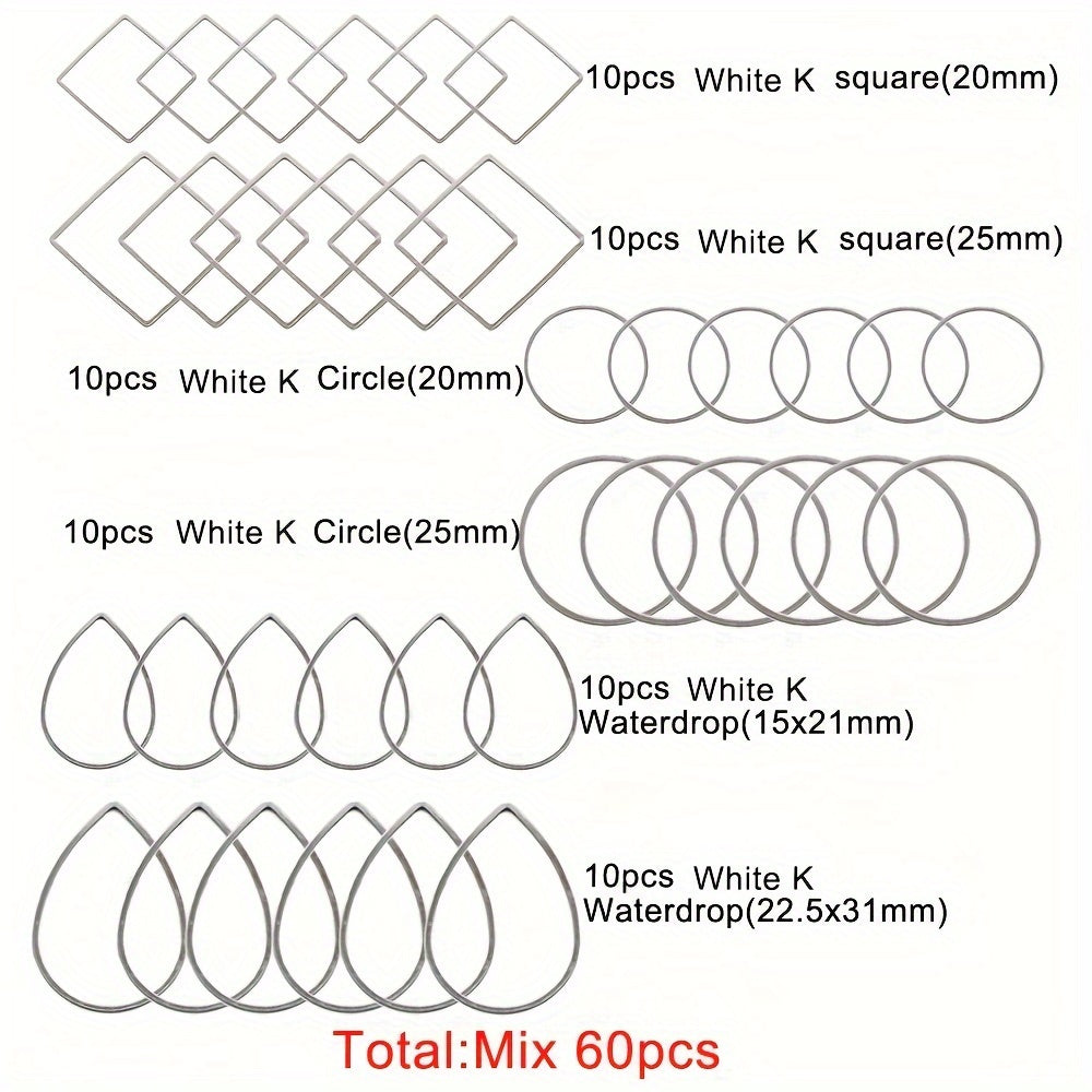 Jewelry Making Kit with 60 Copper Pieces for Earrings DIY Crafting Findings and Connectors