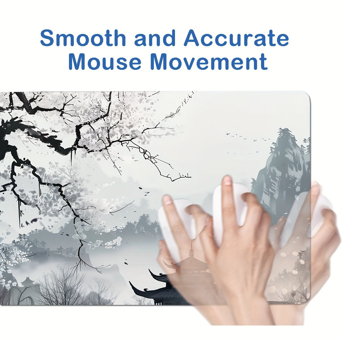 XL Ink Landshaft Sichqoncha Pad, 89.92 x 39.88sm, Qaytmas Gum asos, O'yin va Ofis ishlari uchun ideal, Maktab uchun mukammal.