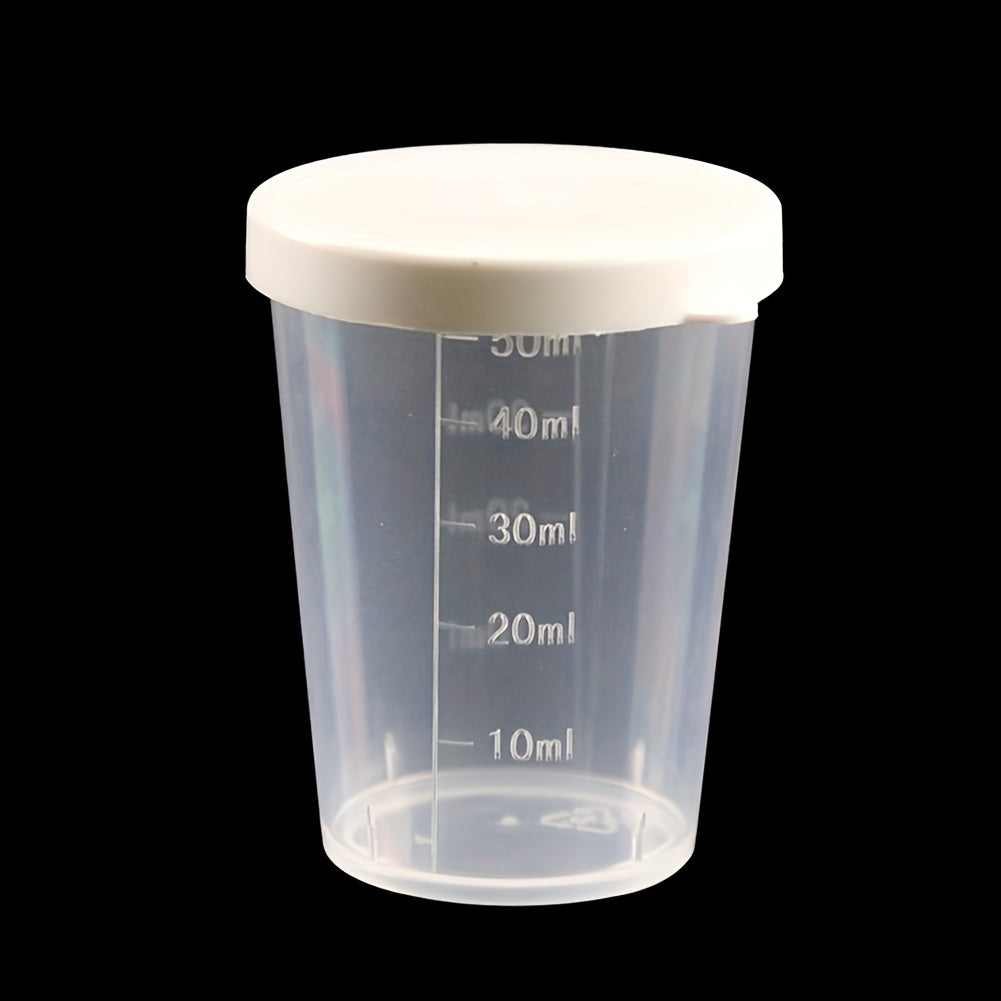 Graduated Clear Measuring Cup Set 20/30/50ml with Lid for Kitchen and Travel