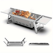 Sayohat, piknik va oilaviy tadbirlar uchun portativ zanglamaydigan po'latdan yasalgan yig'iladigan BBQ grill