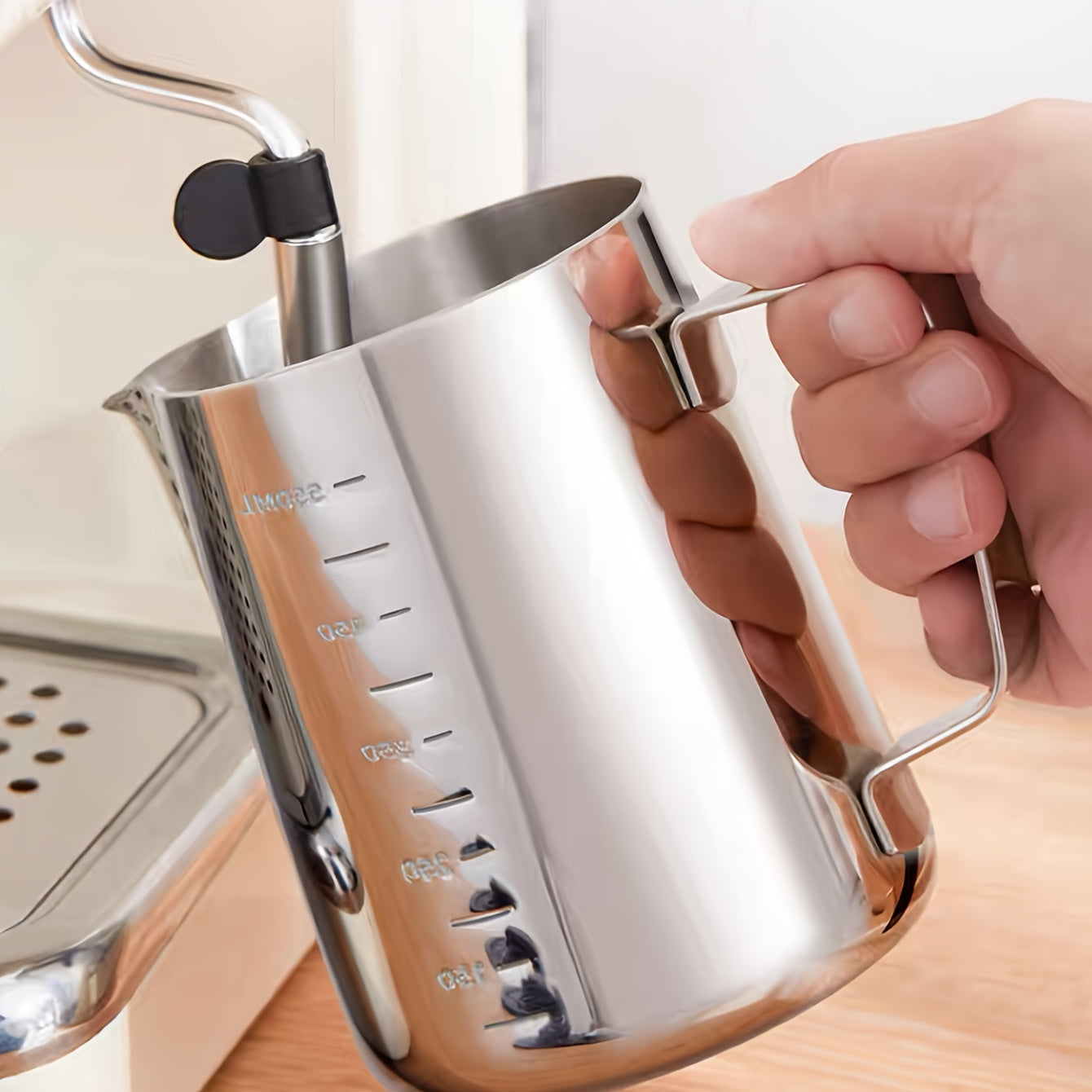 Stainless Steel Milk Frothing Cup for Latte Art, Cappuccino, Lattes, Milk Tea