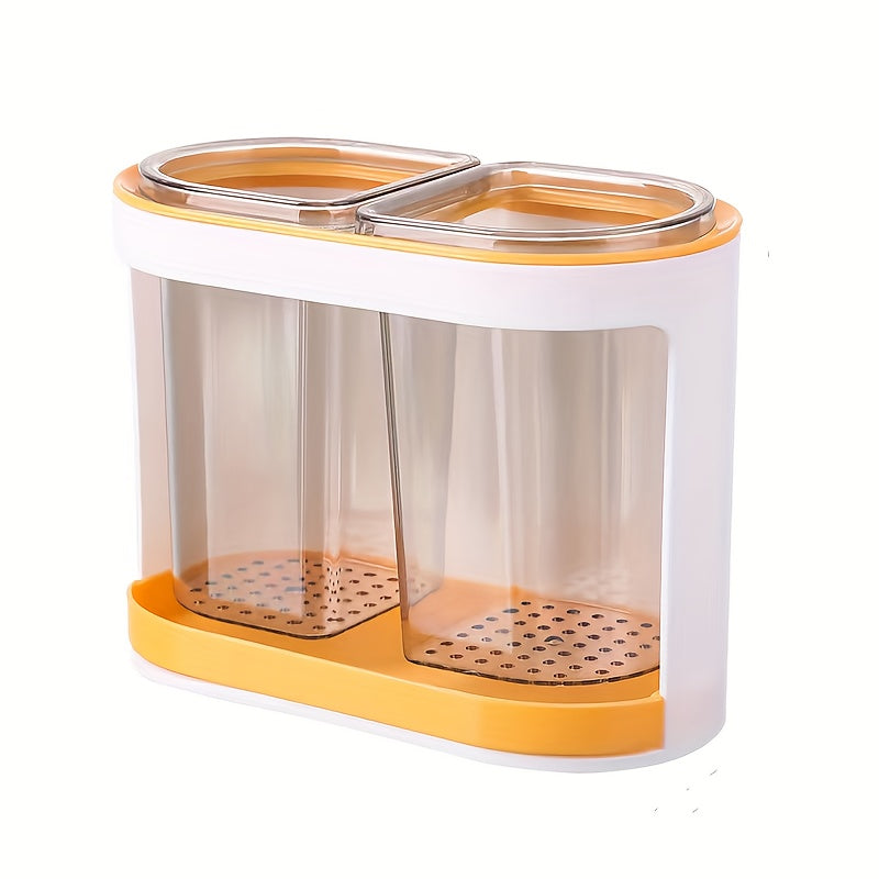 Wall-Mounted Kitchen Utensil Organizer with Drainage, Drill-Free Chopstick Holder