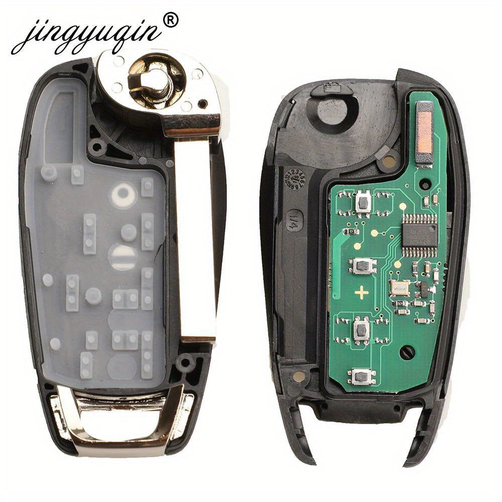 Car Remote Fob Black Ergonomic Design for Keyless Entry, Alarm, Start