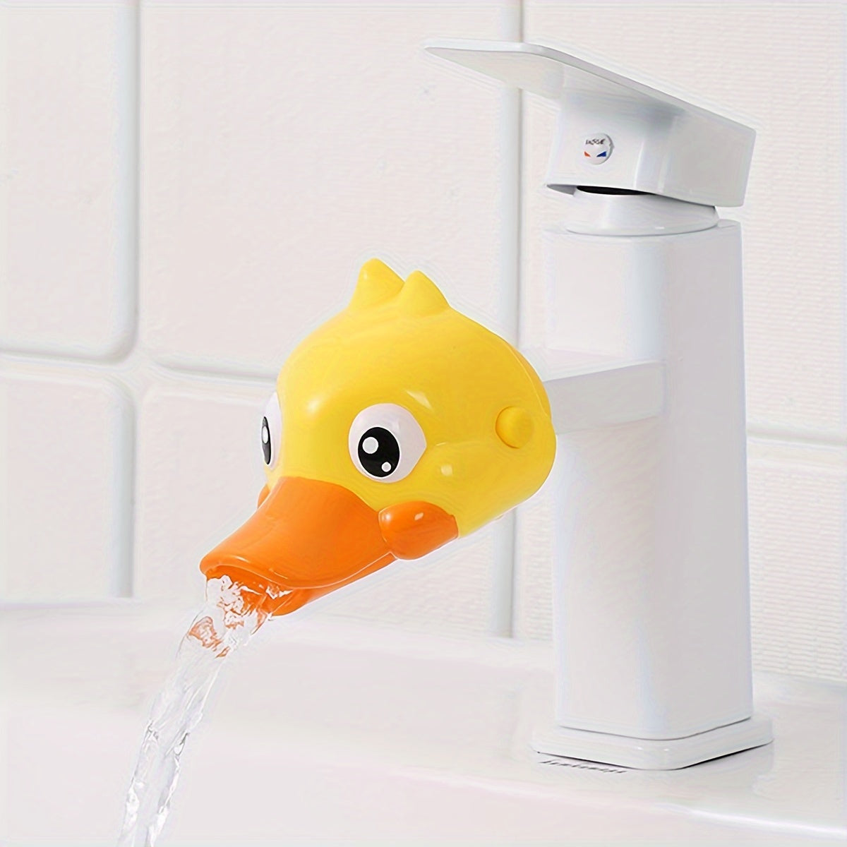 Kids Faucet Extender BPA-Free Splash-Proof Blue and Yellow
