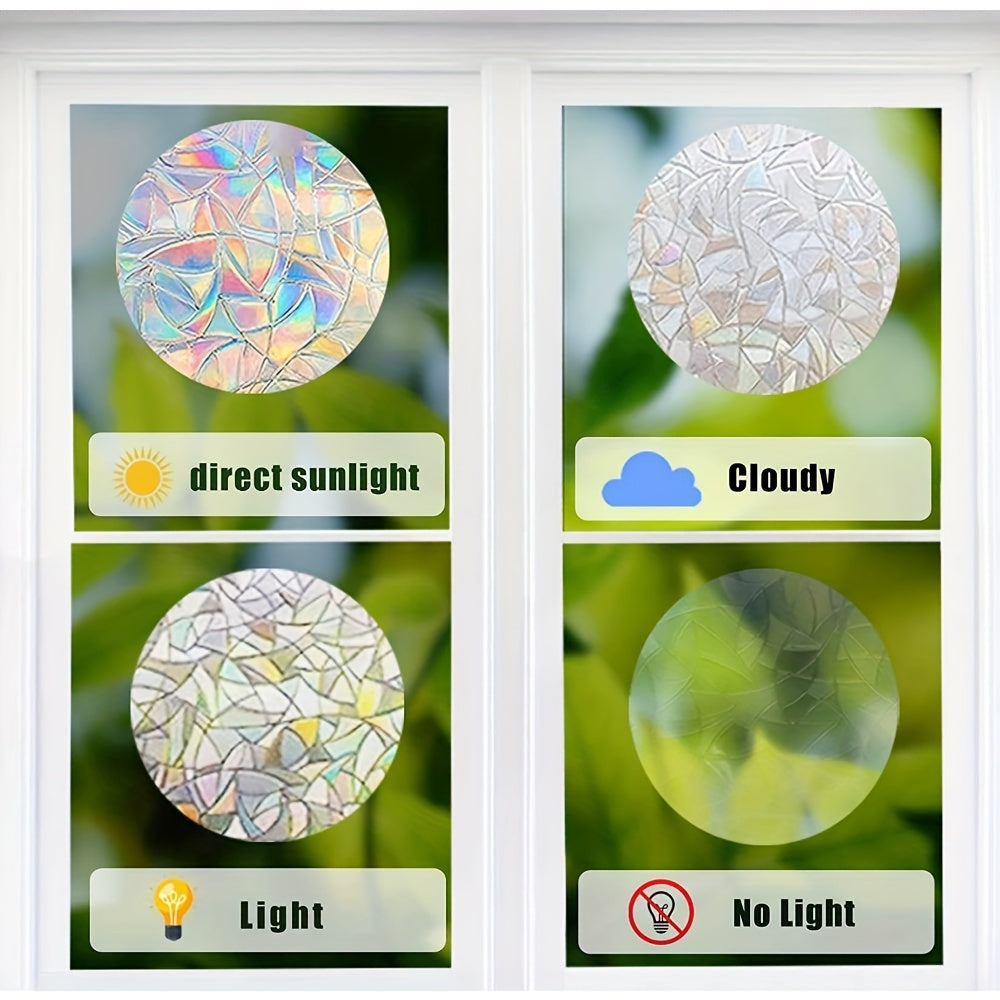 Rainbow Flower Window Clings Set of 13 Reusable Bird Collision Decals