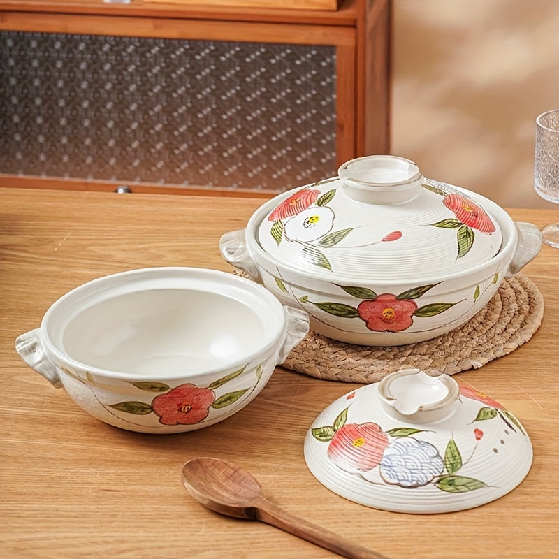 Керамическая кастрюля с японским влиянием - разработана для высоких температур, безопасна для приготовления на газовой плите дома