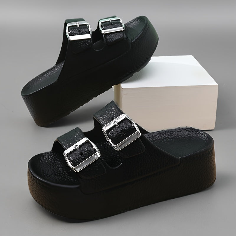 Women's Retro Faux Leather Loafers with Chunky Heels and Soft Sole