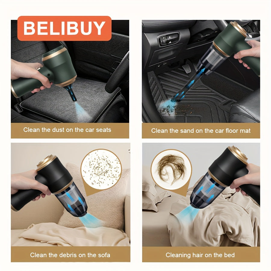 Aspiradora de mano inalámbrica portátil mini con succión de 5000PA y accesorios multifunción