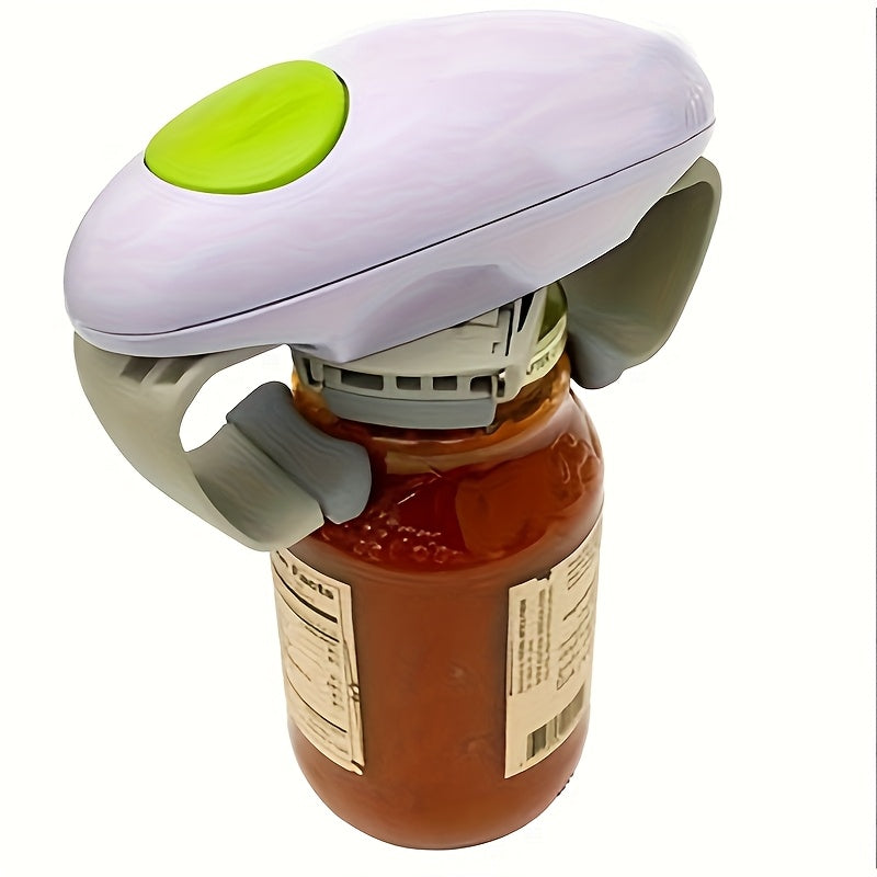 Electric Can Opener Battery-Powered with Dual Handles Compact Kitchen Tool
