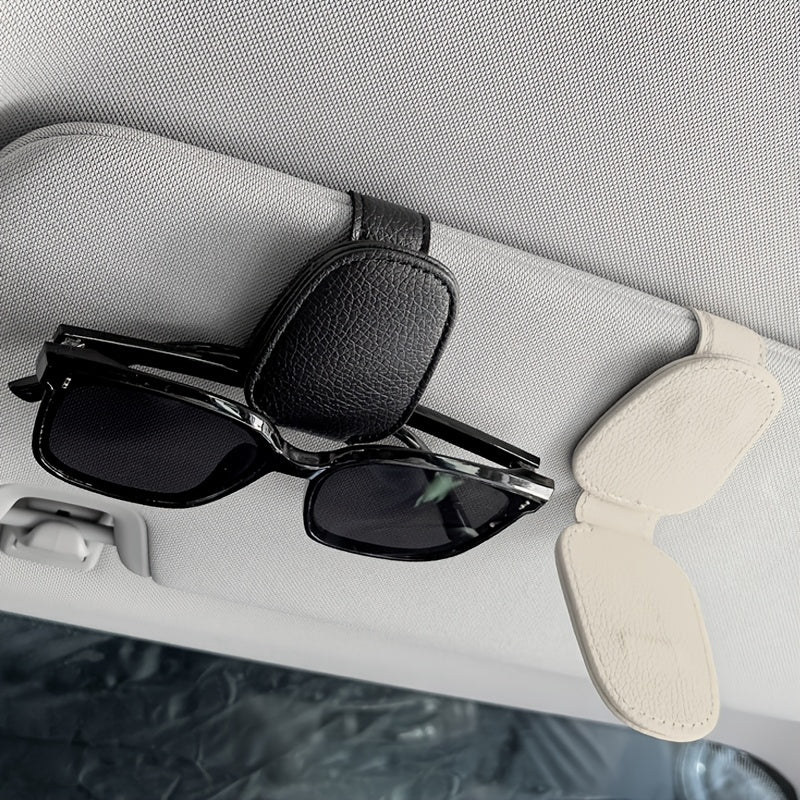 Universal Car Sun Visor Glasses Clip PVC Magnetic Eyewear Holder for Vehicle Interior