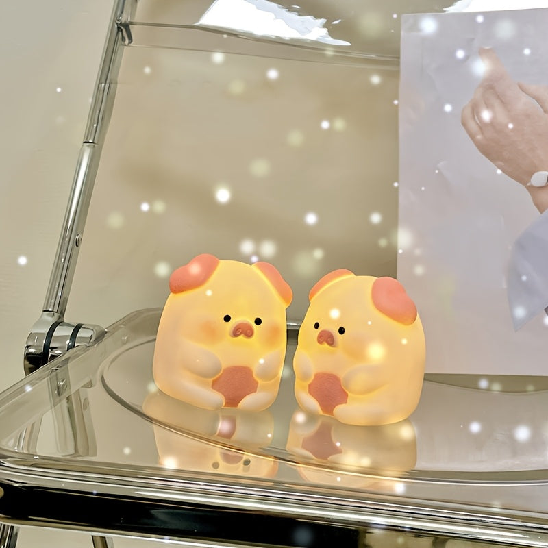 Luz nocturna de cerdito adorable, suave y flexible, decoración para dormitorio, regalo