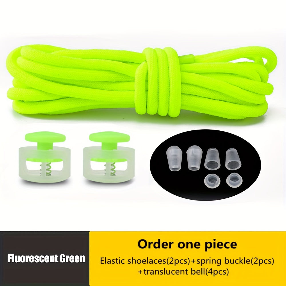 Adult Spandex Elastic Shoelaces Lazy Tie-Free Sneakers 100cm