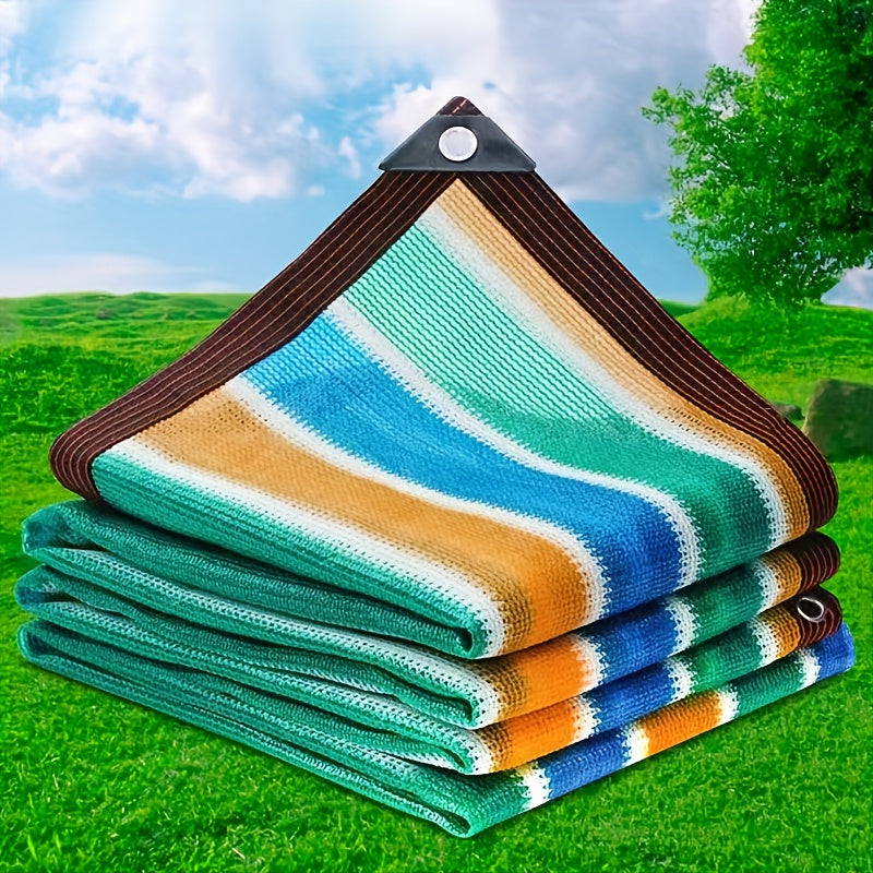 Bog' uchun, hovli, balkon uchun ko'p rangli chiziqli tashqi Polyethylene quyosh nurlari tarmog'i