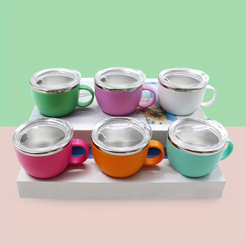 6-Pack Stainless Steel Tumblers with Lids 3oz for Travel and Home Use