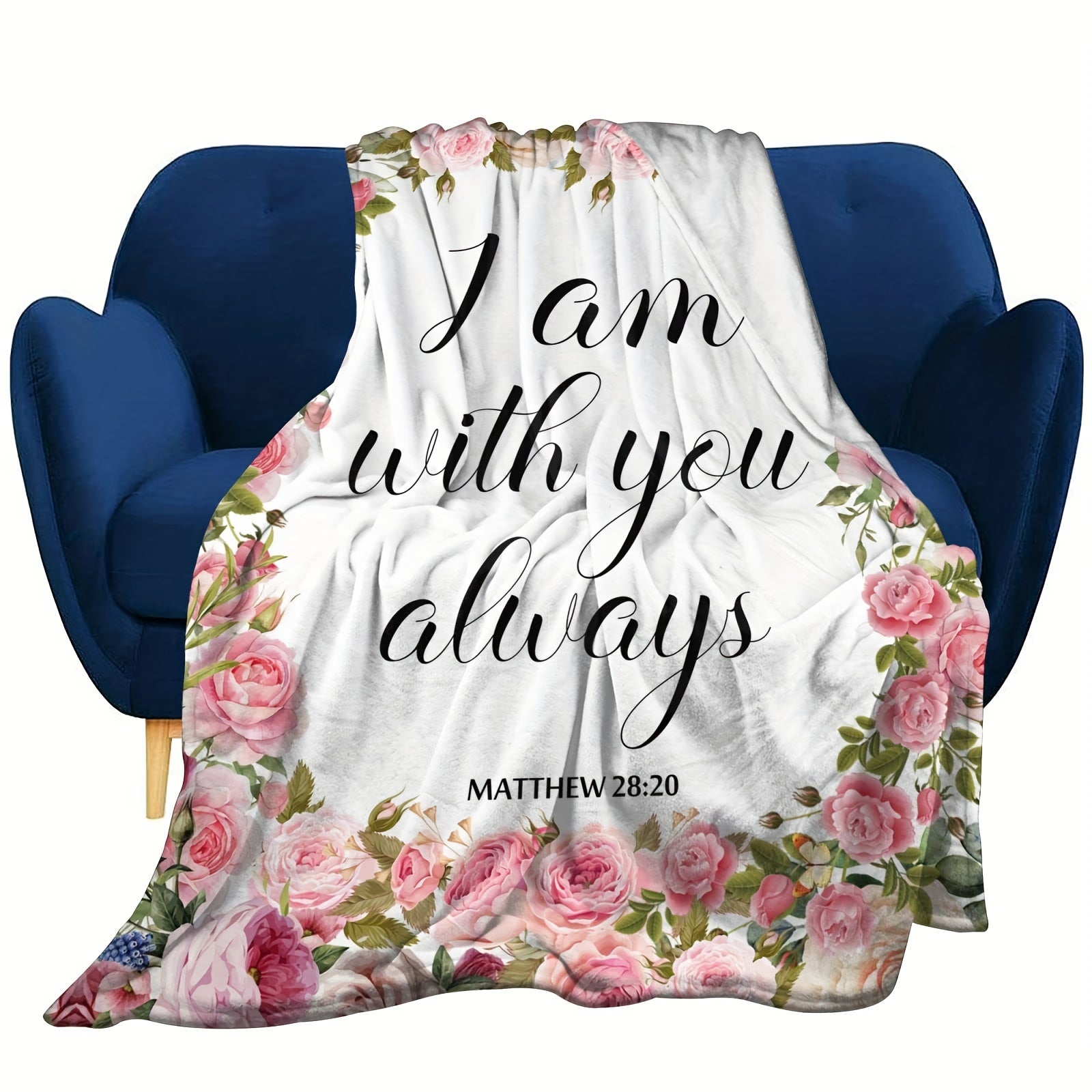 Cozy Flannel Blanket with Inspirational Messages Bible Verses and Prayers for All Seasons