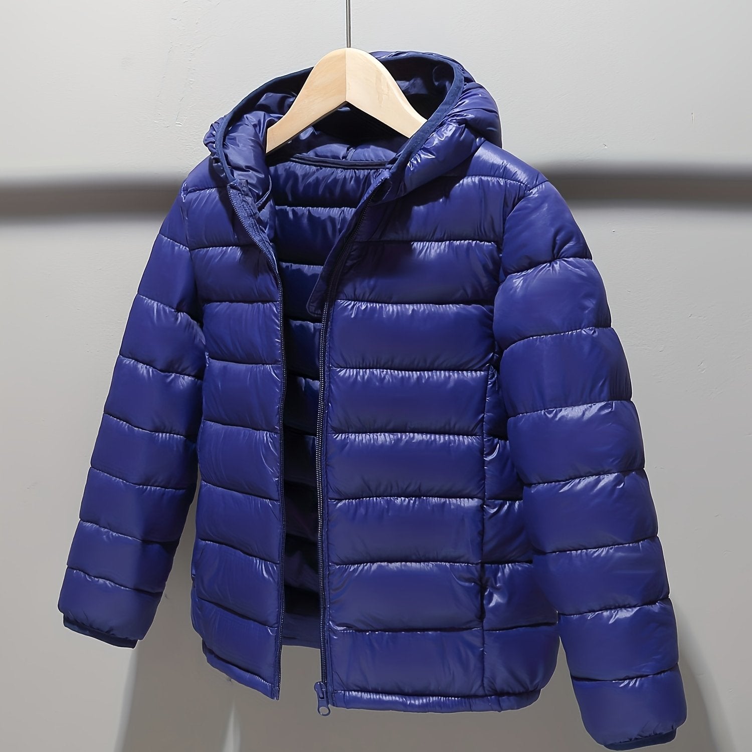 Girls Hooded Coat for Autumn Winter Casual Solid Polyester Regular Fit