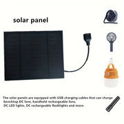 5W Portable Solar Panel Charger Kit with USB Cables for Outdoor Emergency Power 5W Durable PET Laminated