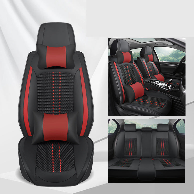 Universal Waterproof Faux Leather 5-Seat Car Seat Covers All-Season Protectors