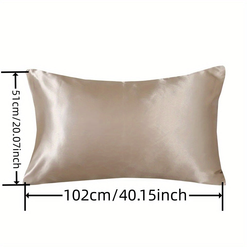 Set of 2 Satin Pillowcases in Multiple Colors Soft Airy Envelope Closure