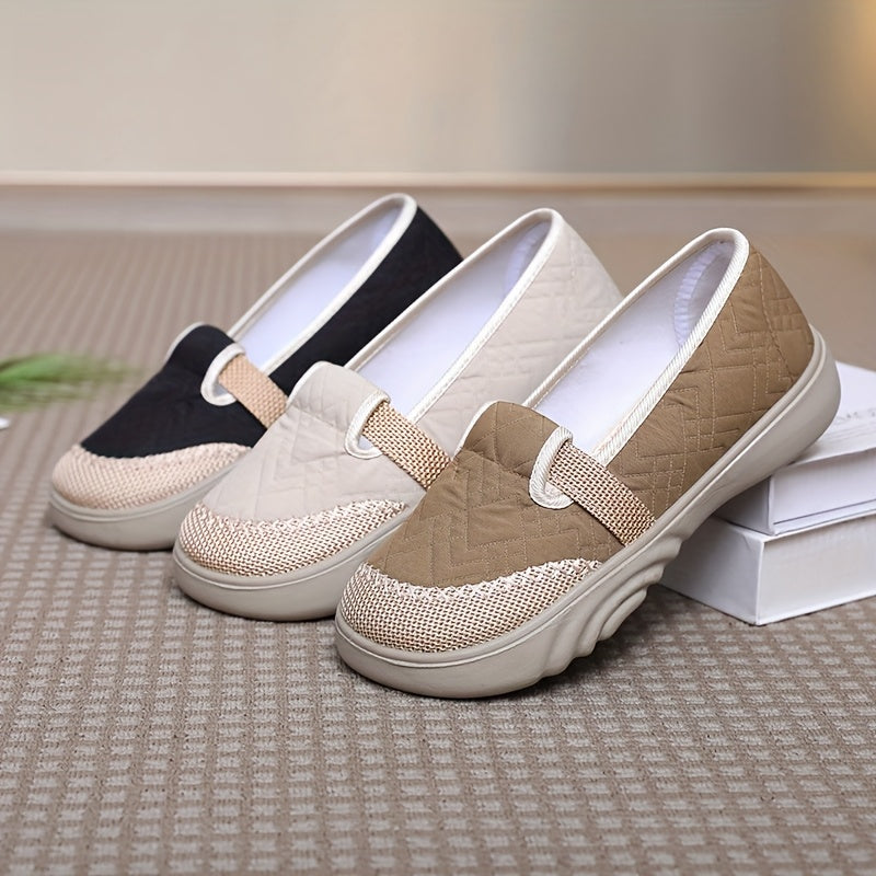 Women's Canvas Shoes Lightweight Slip-On Flats for Spring and Autumn