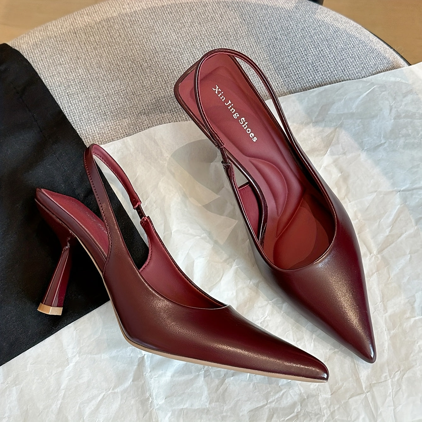 Women Pointed High Heeled Shoes Spring Autumn Elegant Slip-On