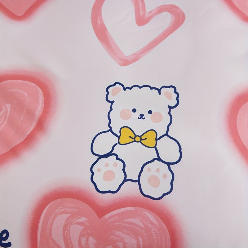 Conjunto de ropa de cama Love Bear para todas las estaciones con funda de edredón, fundas de almohada y sábanas ajustables