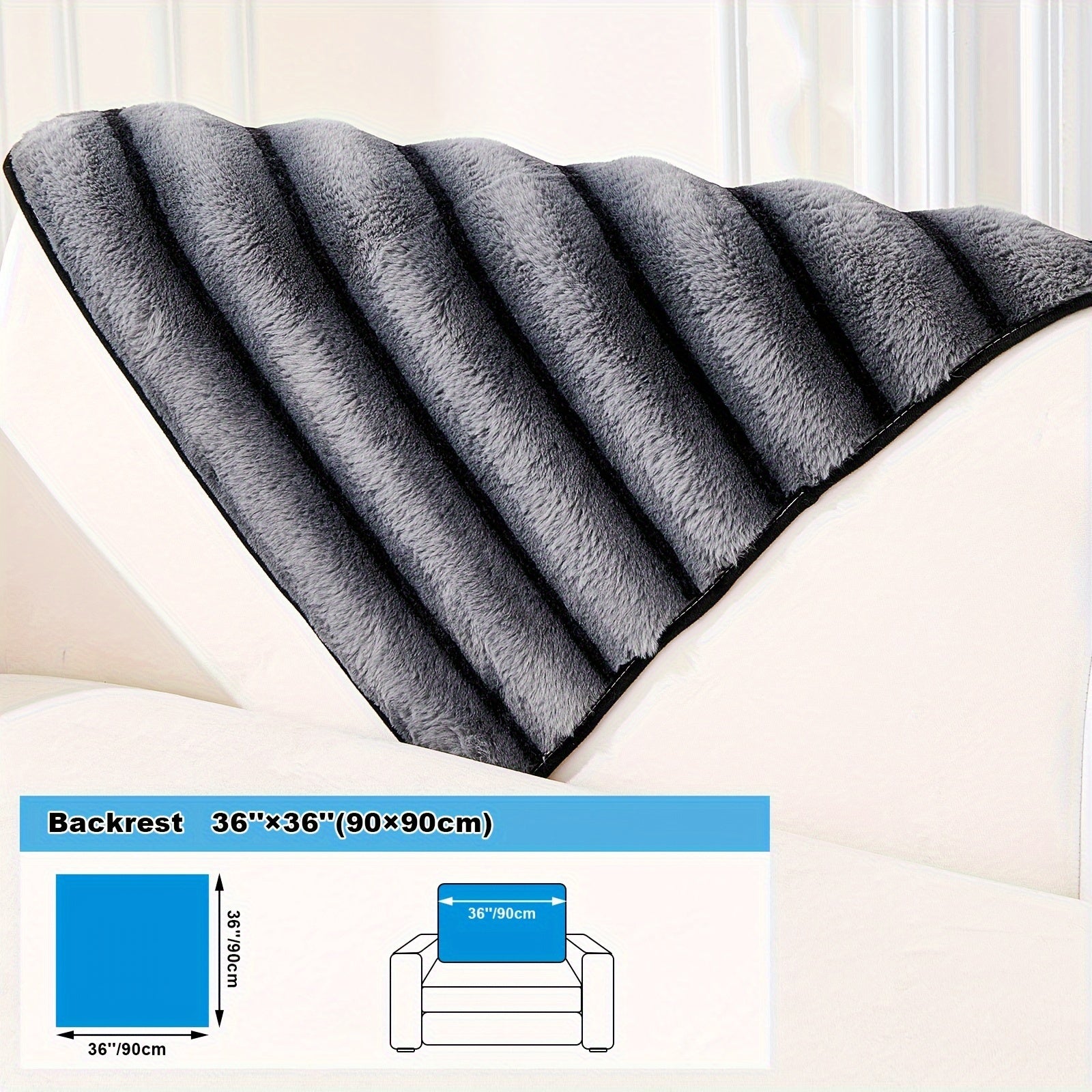 Мягкий, дружелюбный к питомцам чехол для дивана из искусственного мутона с шерповым флисом для диванов на одно-четыре места. Машинная стирка и нескользящий.