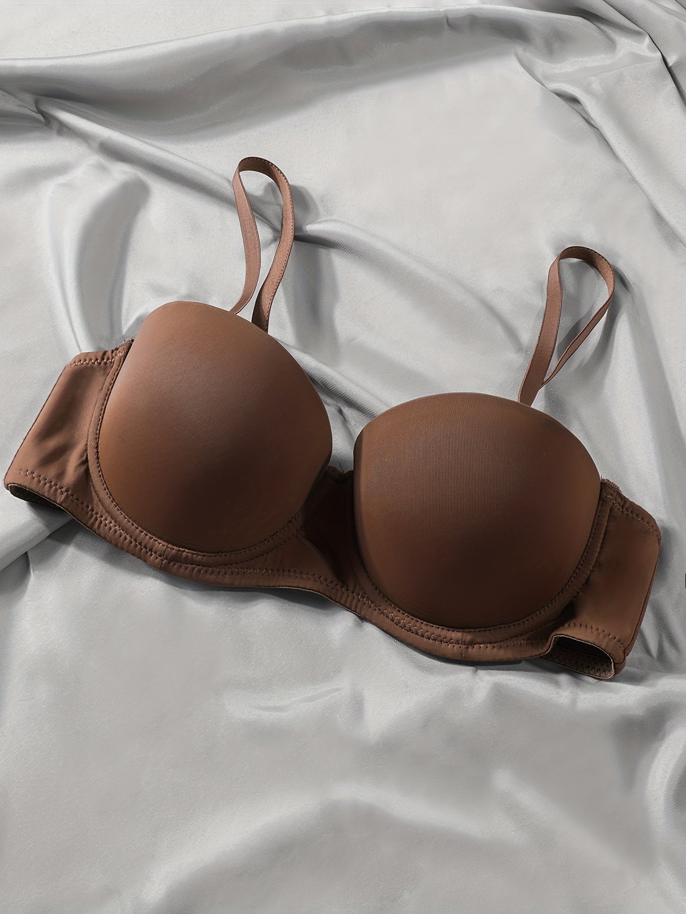 Solid Cotton T-Shirt Bras for Women Comfortable Push Up Underwear