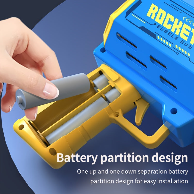 Yozgi partiyalar va tug'ilgan kunlar uchun 40 teshik, rang-barang pufak oqimlari va mexanik uslubga ega portativ elektr pufak quroli o'yinchoq. Batareyalar va pufak eritmasi kiritilmagan. Xavfsiz va qiziqarli.