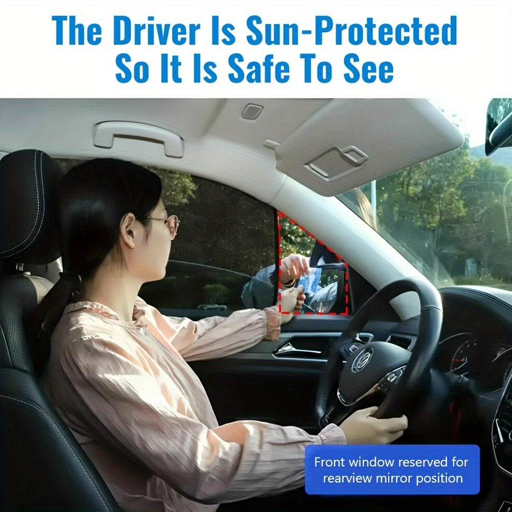 4pcs Magnetic Car Sunshade Mesh Window Covers for Vehicle Privacy Black