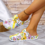 Women EVA Wedge Flatform Shoes Floral Graffiti Color-Block Slip-Resistant