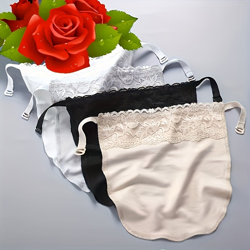 Women’s Front Desk Chest Toppers Set 4 Pieces Anti-Slip Wiper Cloth Bra Accessories