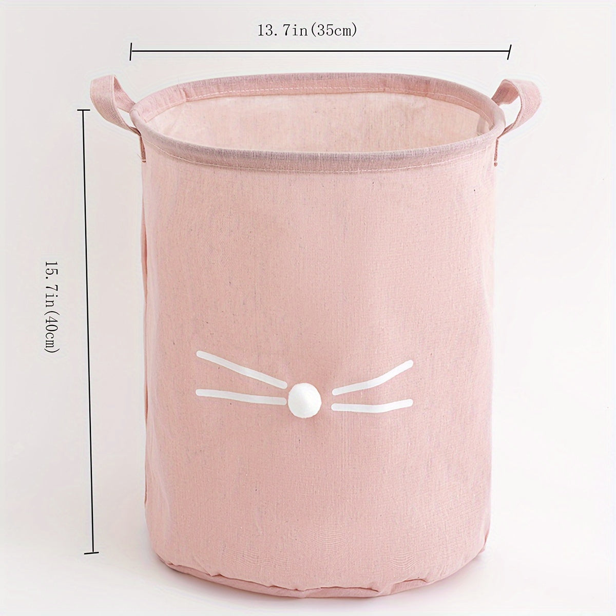 Large Bohemian Cat Face Laundry Hamper Waterproof Collapsible Fabric Basket with Handles