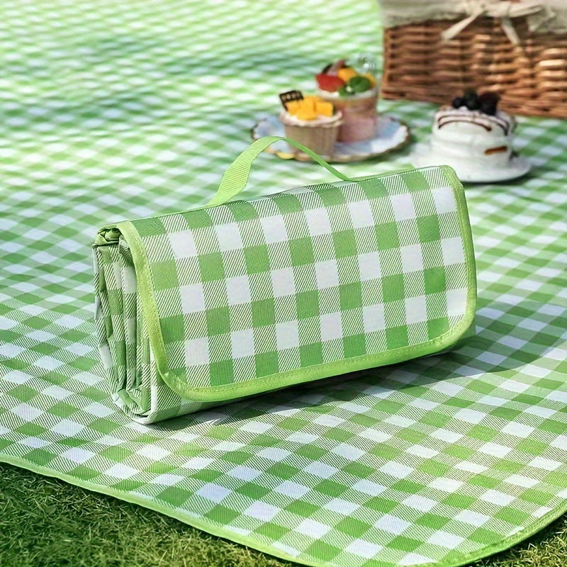 Waterproof Picnic Blanket with Portable Storage Bag Non-Woven Fabric Moisture-Resistant Foldable Mat for Camping Beach Outdoor