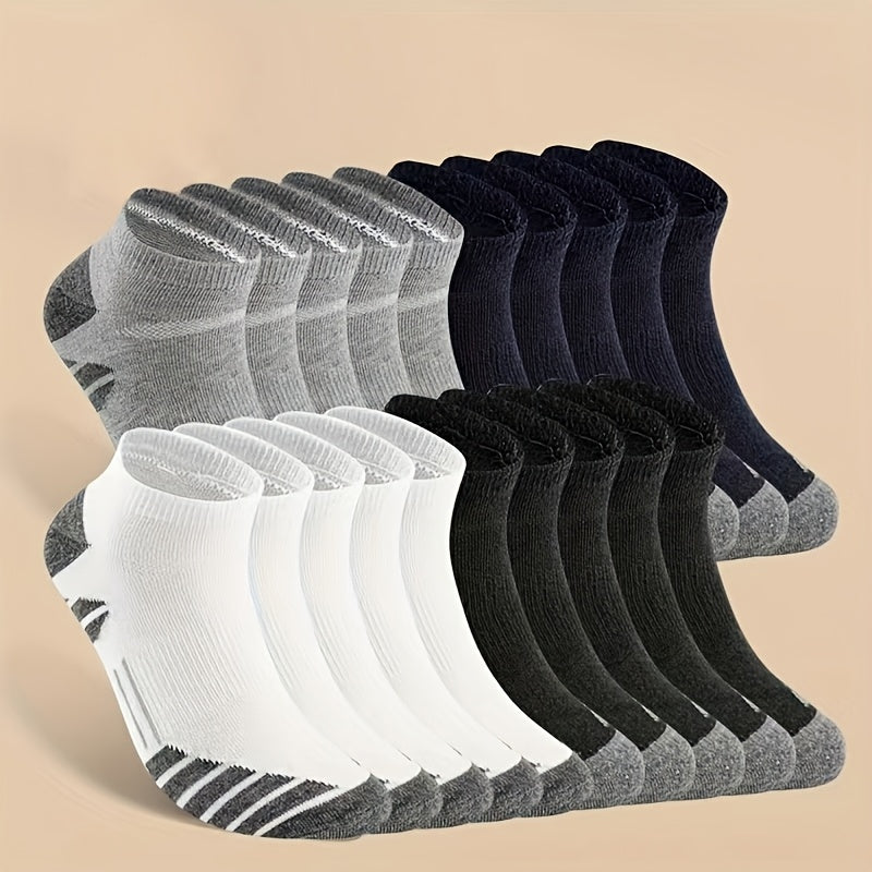 Men's Low-Cut Socks 10 or 20 Pairs Odor-Resistant Sweat-Absorbing Breathable